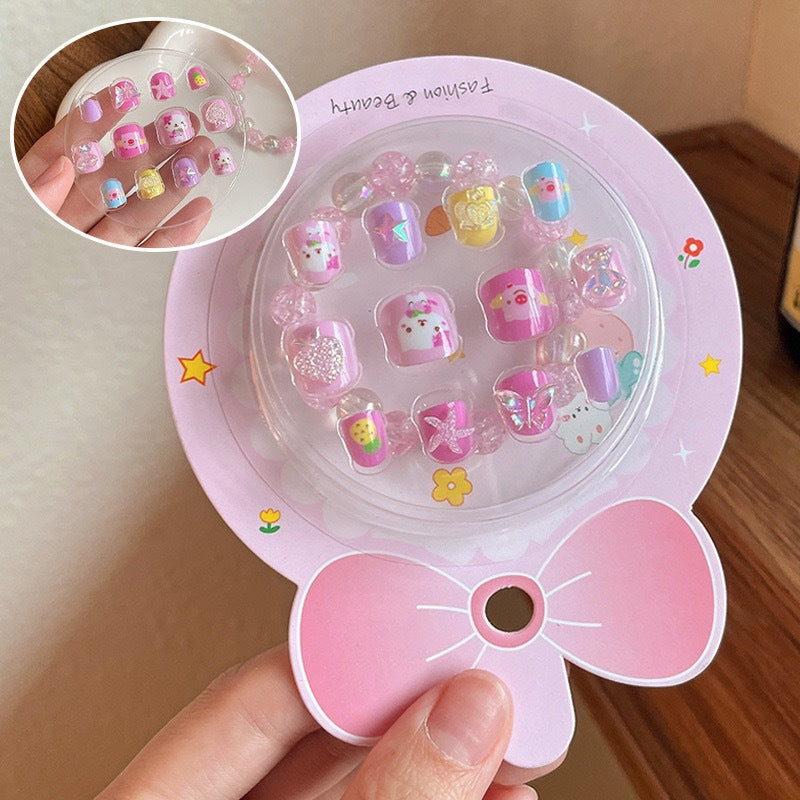 A little girl cartoon jewelry girl baby gift toy nail patch - Mixbatch