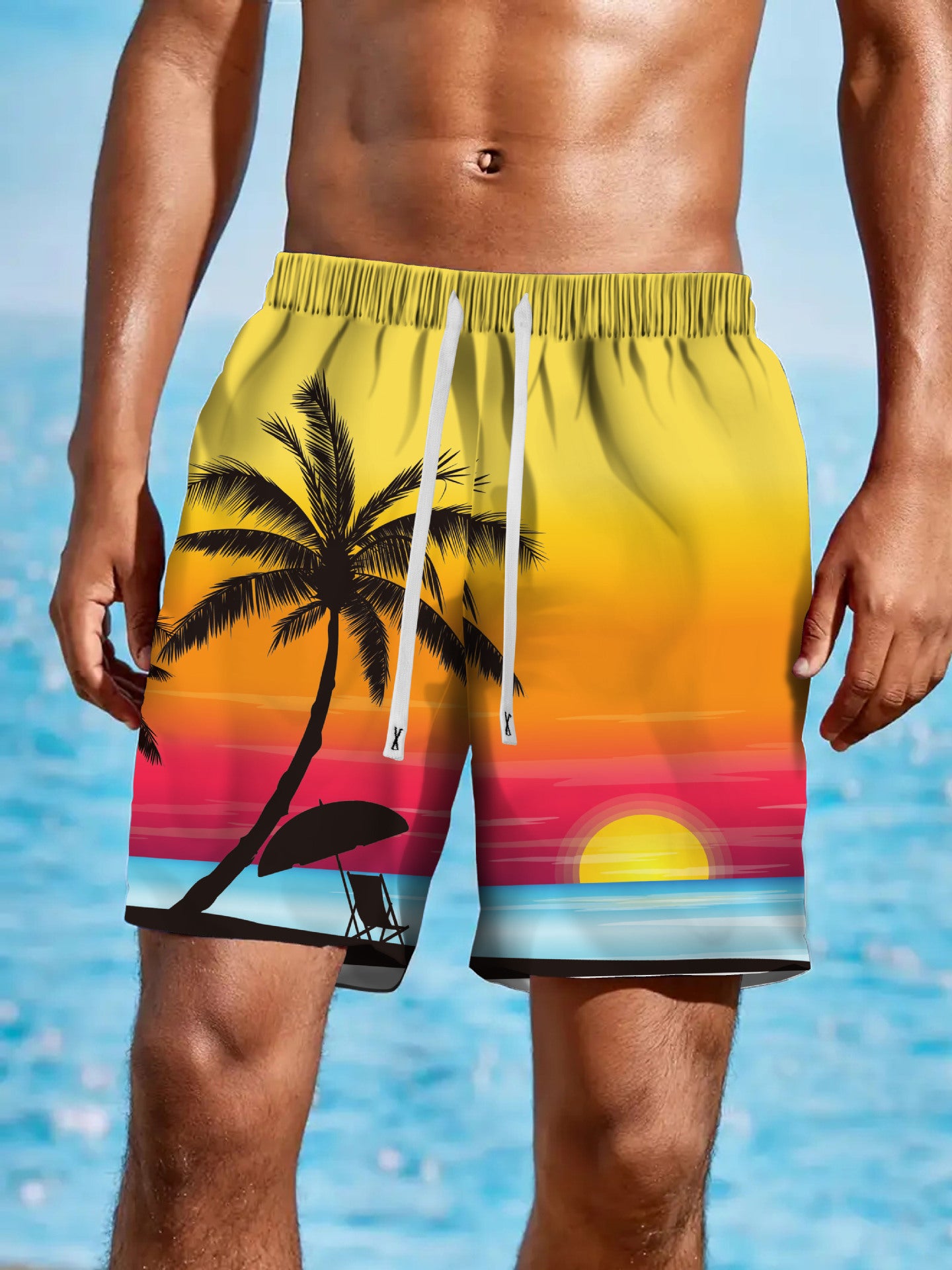 A men's loose beach pants