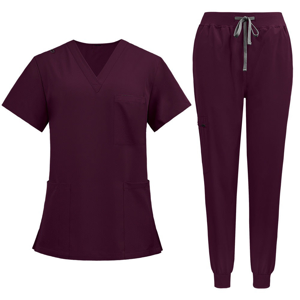 A Operating room short-sleeved hand washing clothes women's skin management nurse clothes surgeon isolation clothes work clothes