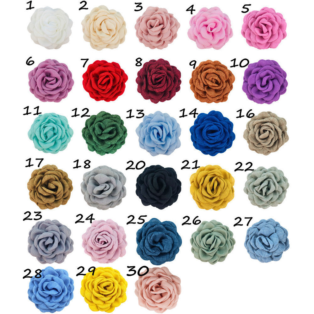 A Caro9cm Internet celebrity with the same baked edge hair grab flower 12cm Lolis burnt edge flower with brooch hairpin pin - Mixbatch