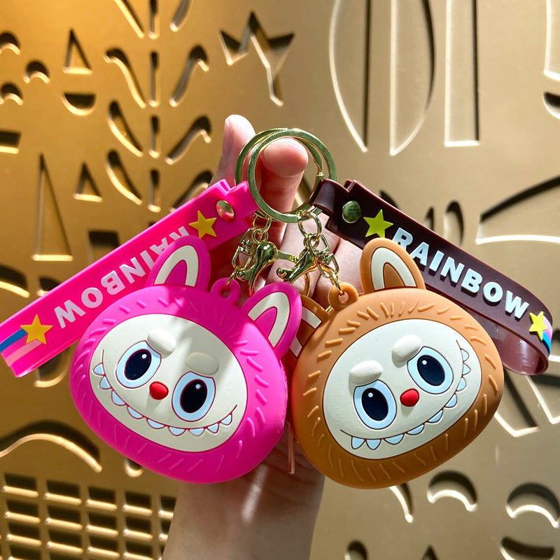 A cartoon cute rabub change bag children's small gift key chain pendant card - Mixbatch