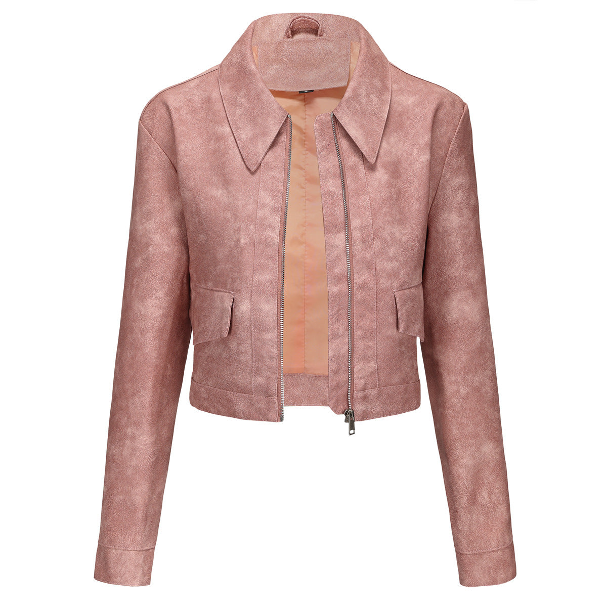 A women's leather jacket