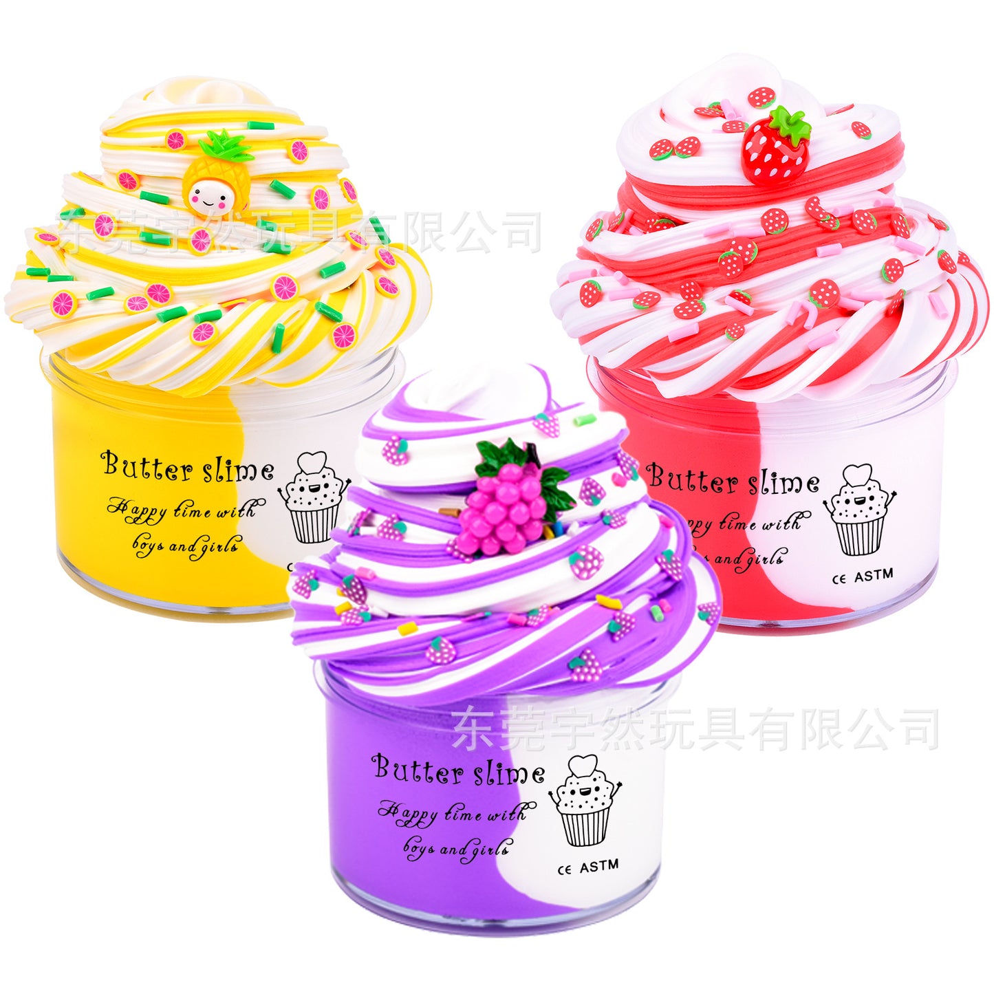 A 60ml Butter Puree Slime Cotton Puree Set