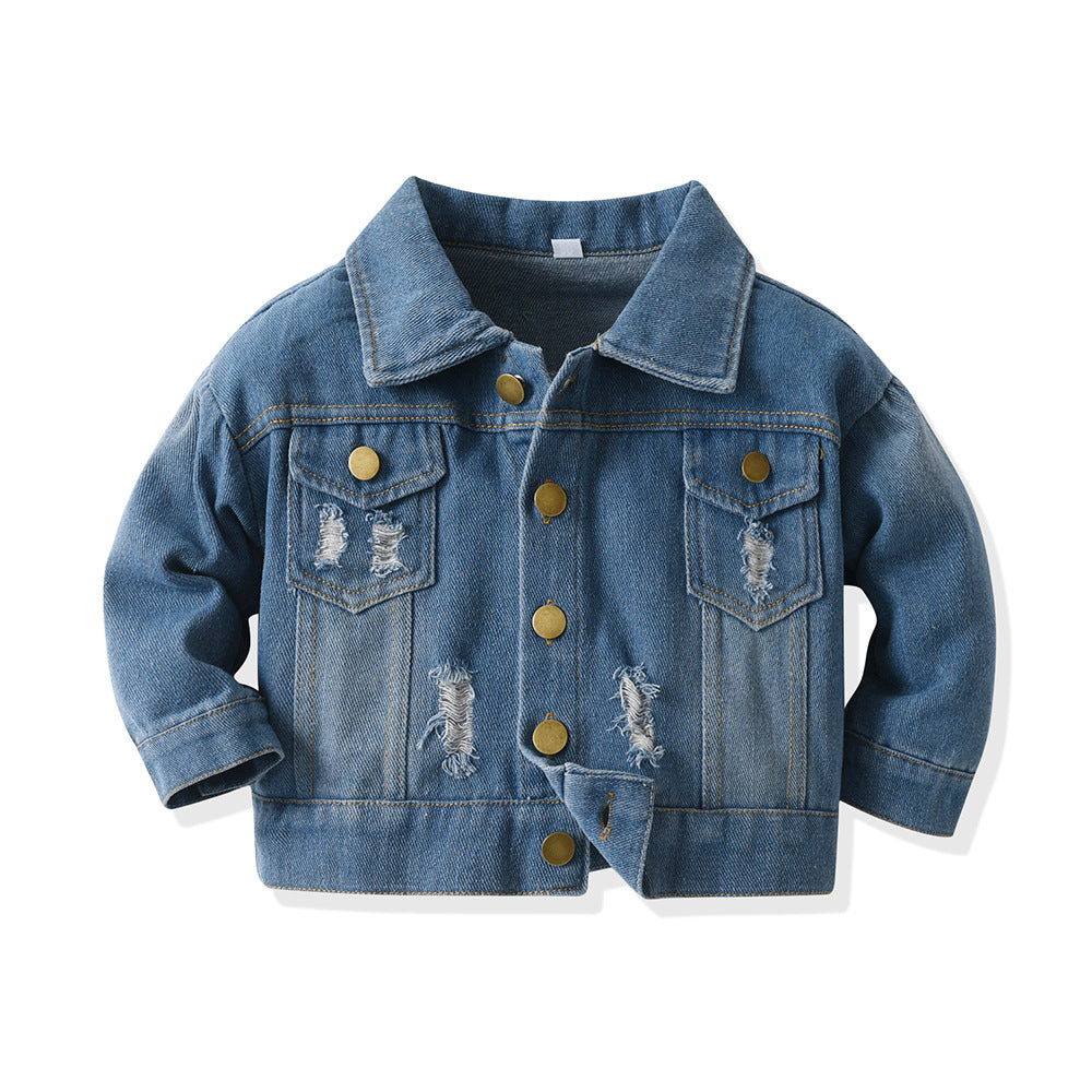 A children's tie-dye denim jacket