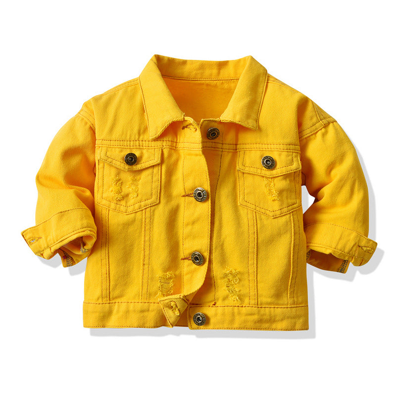 A children's tie-dye denim jacket