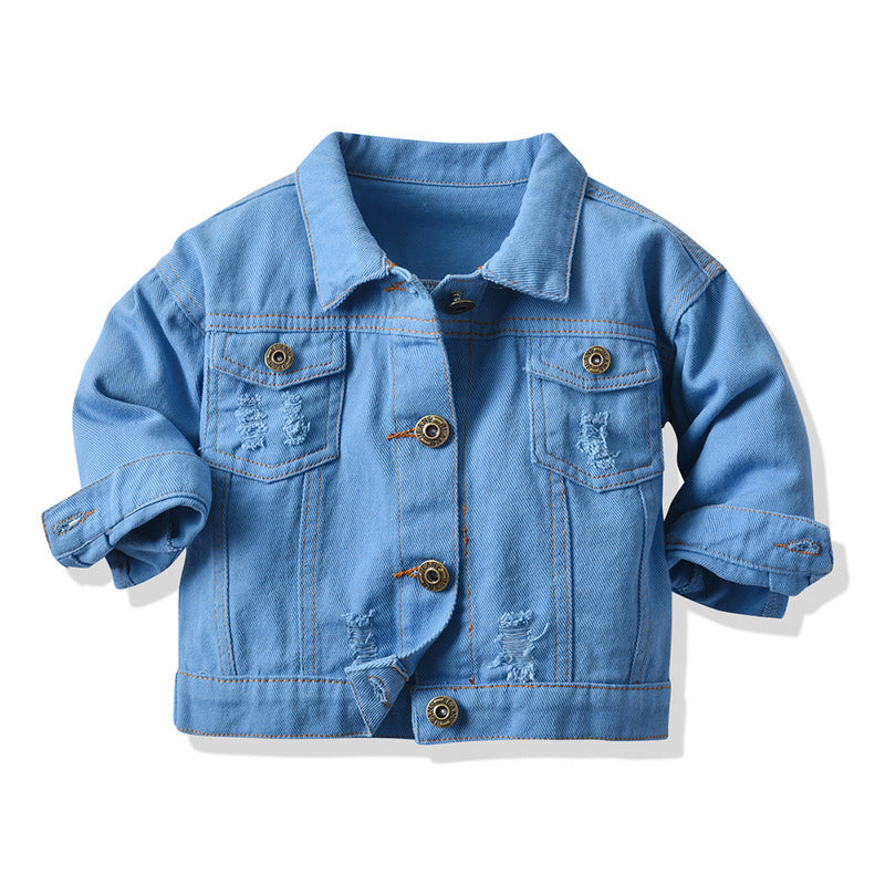 A children's tie-dye denim jacket