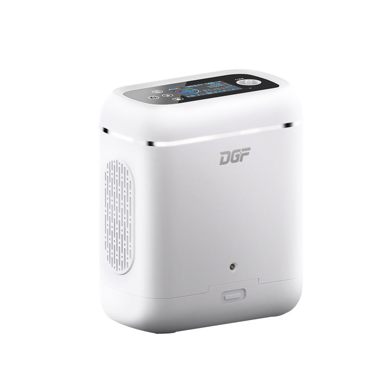 A portable oxygen concentrator with high battery life and charging capability