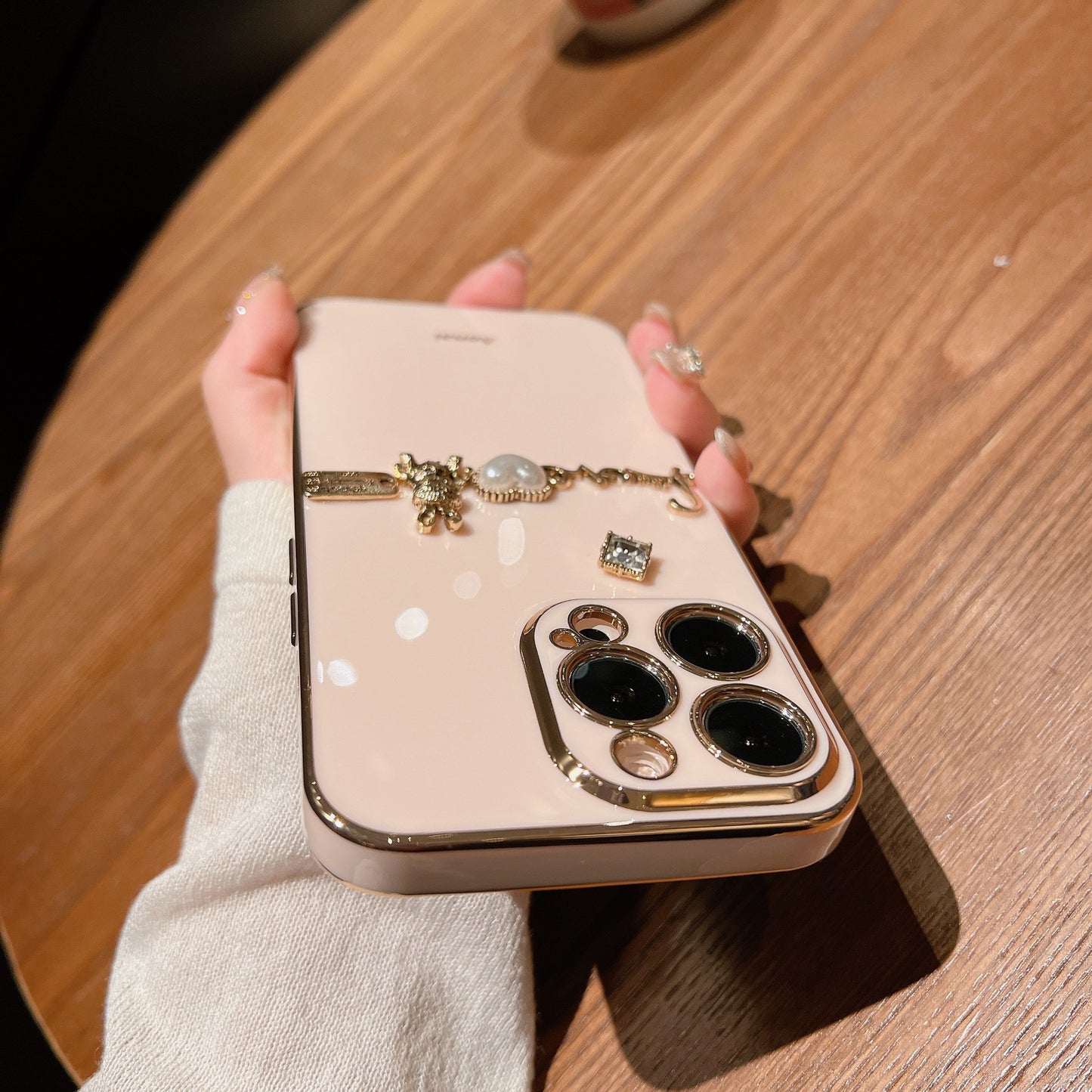 A mobile phone case electroplated metal