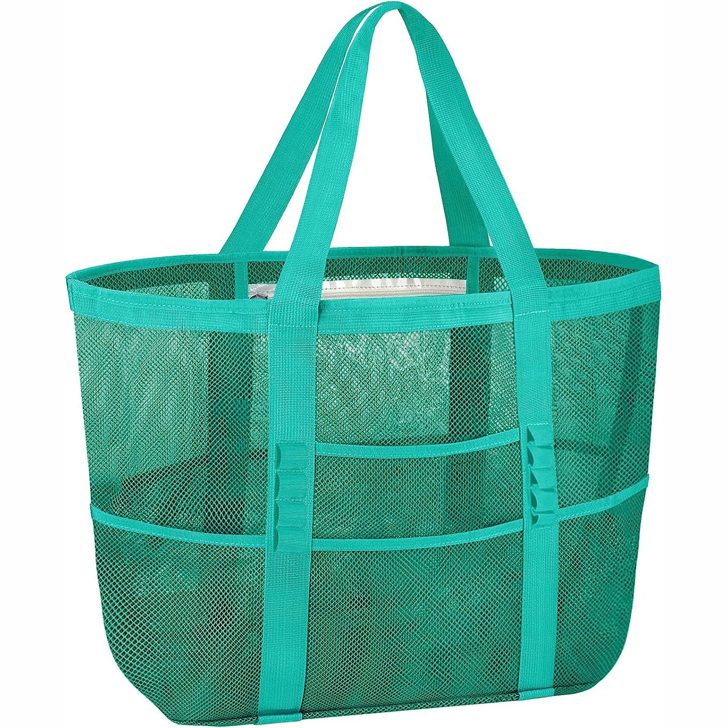 A mesh eye bag mesh portable beach bag large capacity toy storage bag bathroom wash swimming bag