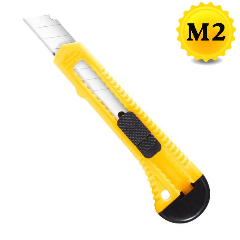 A plastic utility knife black blade blade large unpacking express unpacking paper cutting wallpaper knife thickened high carbon steel wholesale
