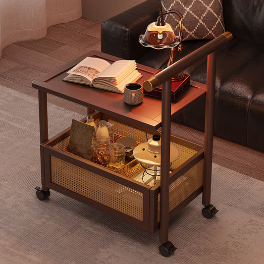 A bamboo movable side trolley