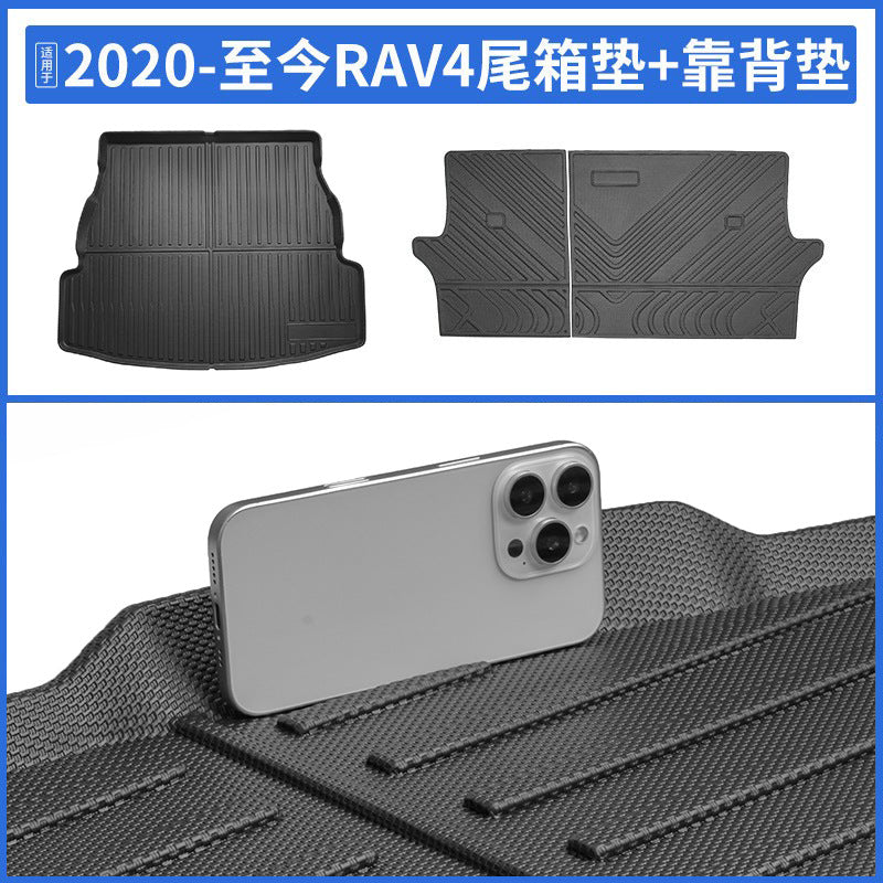 A car trunk floor mat