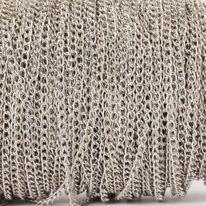 A DIY jewelry accessories, encrypted iron chain, necklace jewelry chain, hairpin tail chain, hair accessories fringed chain connecting chain