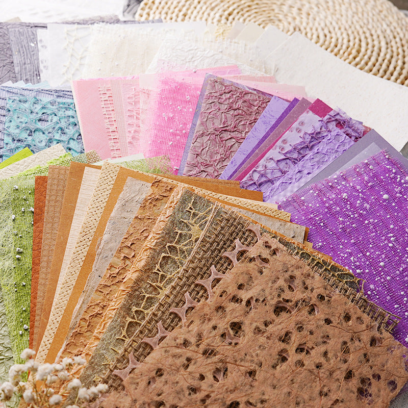 A Multi-color mesh art textured paper A5 handbook collage Kindergarten teacher Huanchuang 15 mixed - Mixbatch