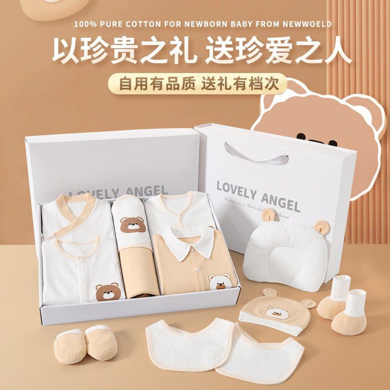 A4 Newborn Baby Gift Box Class A Pure Cotton Set Full Moon Baby Gift Newborn Newborn Meeting Gift Supplies - Mixbatch