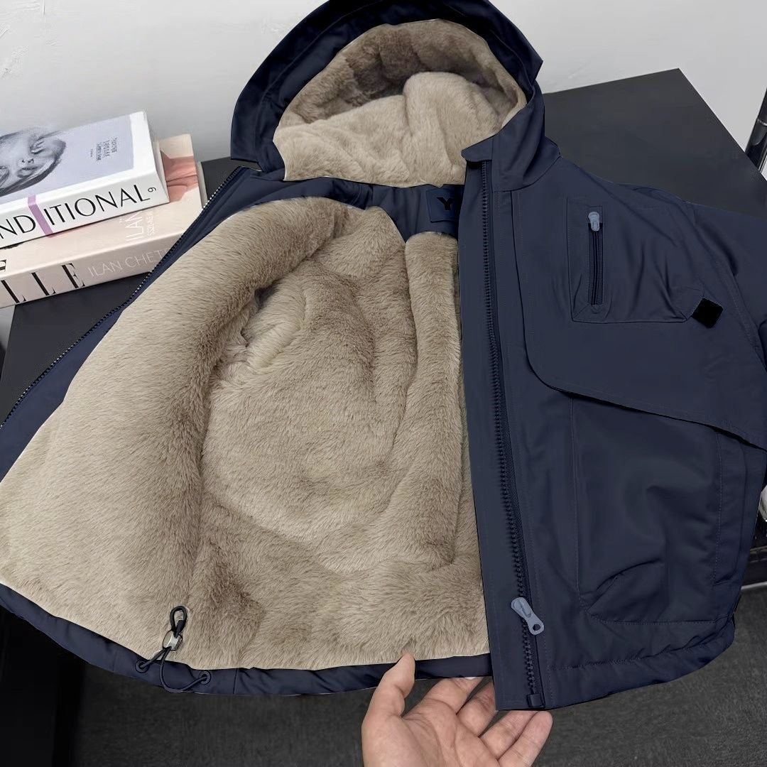 A Boys' Tooling Fleece Pie Overcomes Autumn and Winter New Medium and Older Children's Thickened Cotton