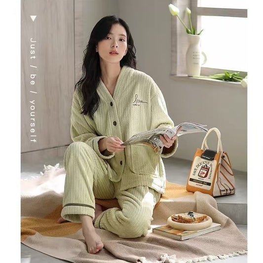 A thermal pajama set