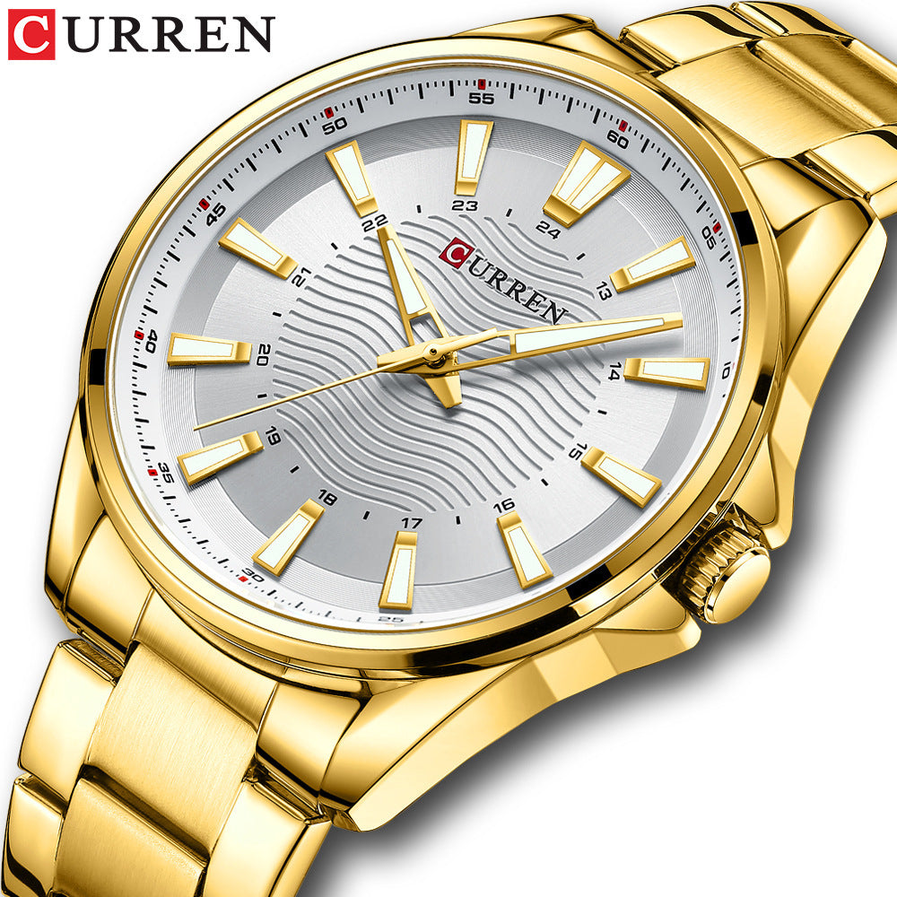 A business steel belt men's watch, quartz watch foreign trade watch 8424