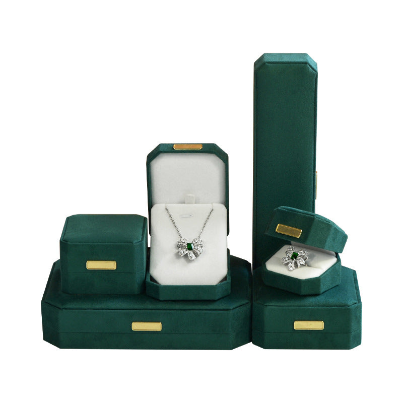 A custom LOGO flannel jewelry box