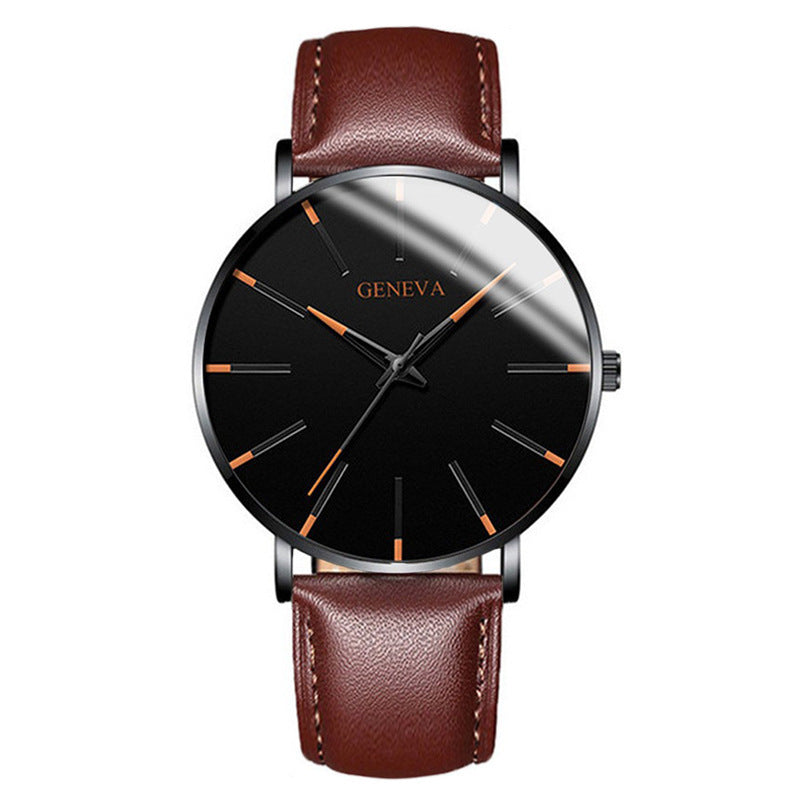 A Geneva Fashion Mesh Strap Watch Men's Watch Colorful Scale Men's Watch Business Quartz Watch Wholesale - Mixbatch