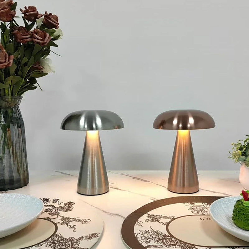 A decorative table lamp