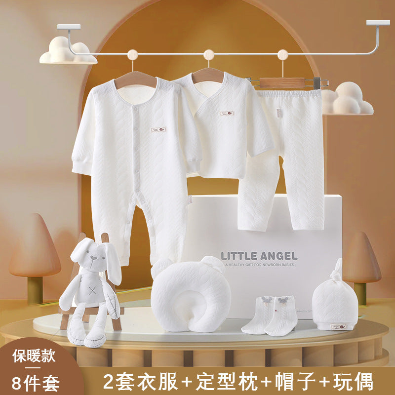 A2 Spring and Autumn Hot Sale New Baby Gift Box Breathable Soft Thin Newborn Baby Clothes onesie Romper Set - Mixbatch