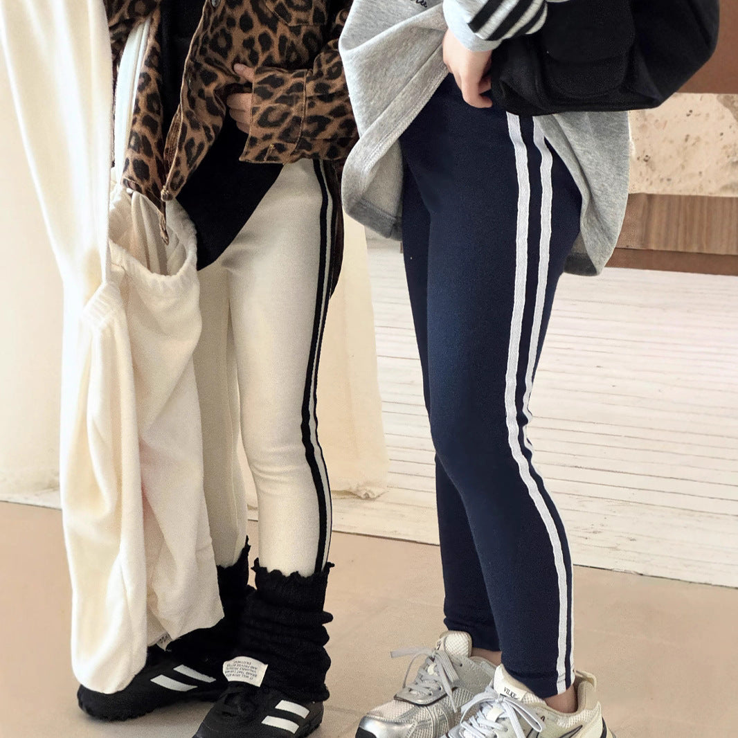 A Children's stretch slim-fit leggings