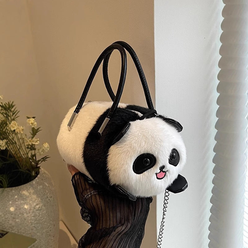 A plush panda messenger bag bag cute kapibara chain fashion handbag girl shoulder doll bag