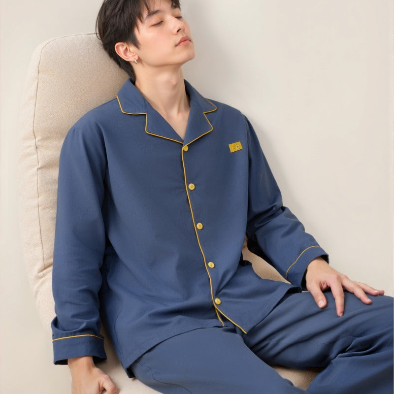 A men's pure cotton pajama set
