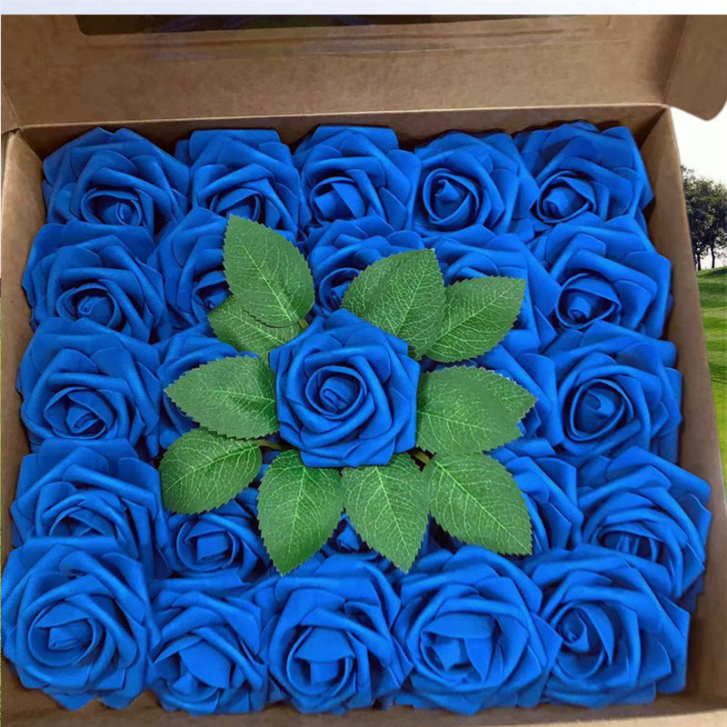 A 25 roses European gift box foam pe roses with rod Gator simulation fake flower Valentine's Day bouquet