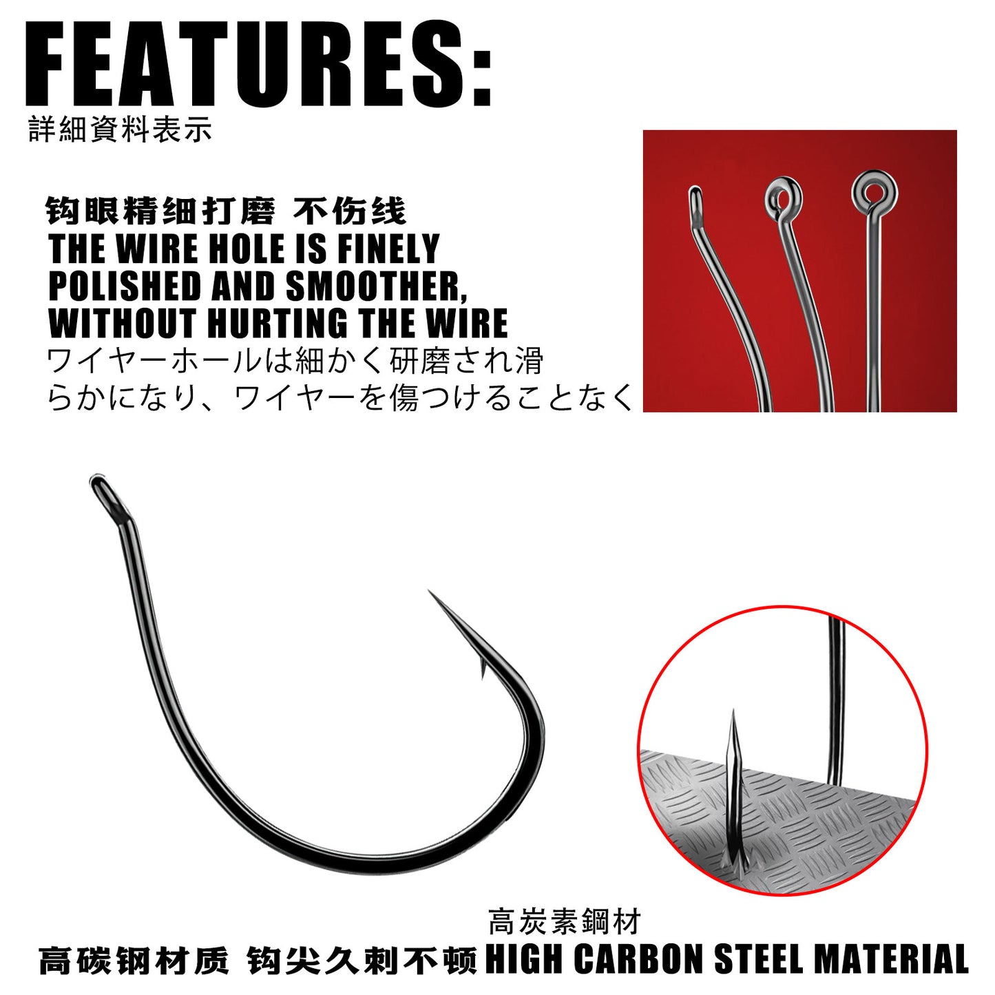 A Reverse Fishing Hook – Reinforced & Fine Hooks