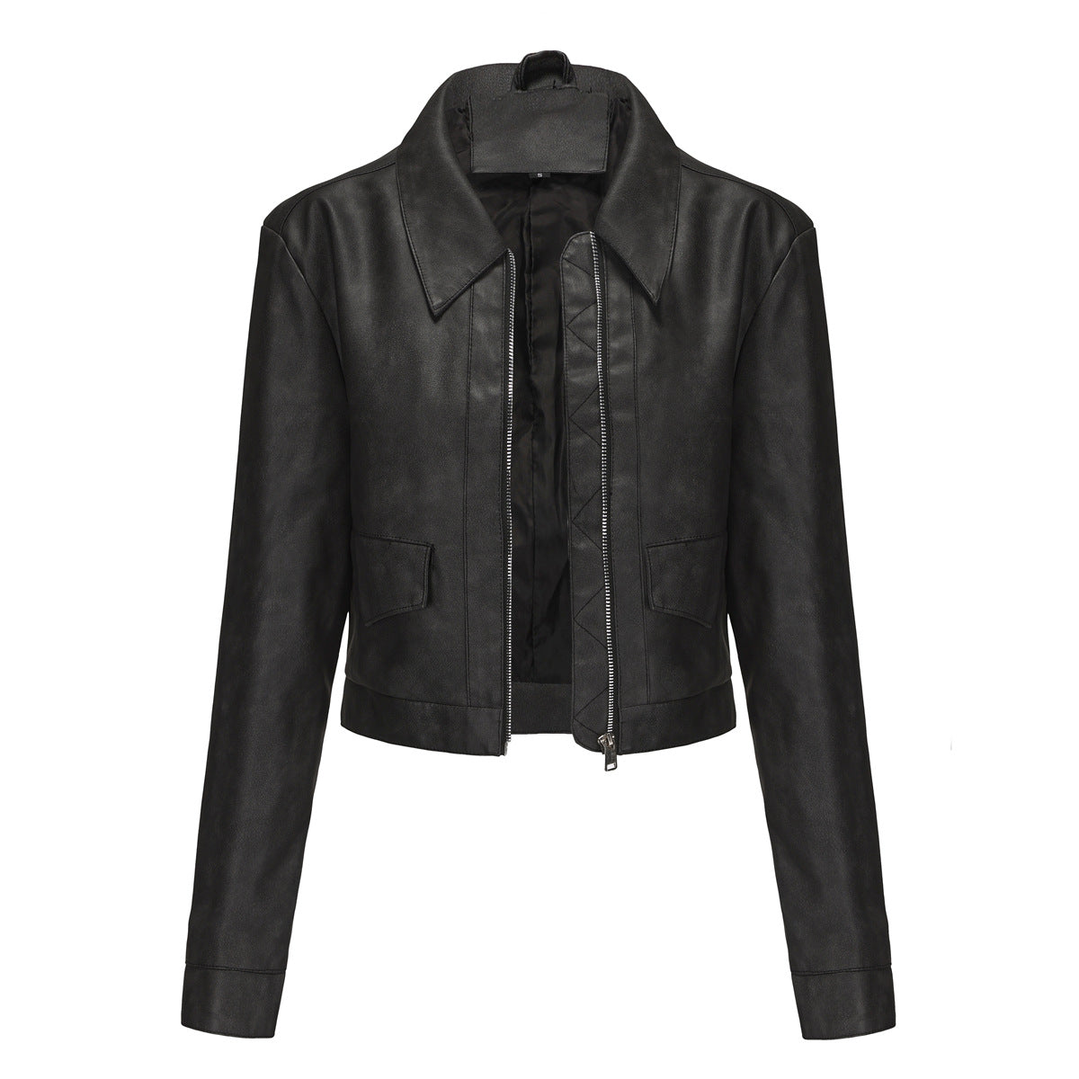 A women's leather jacket