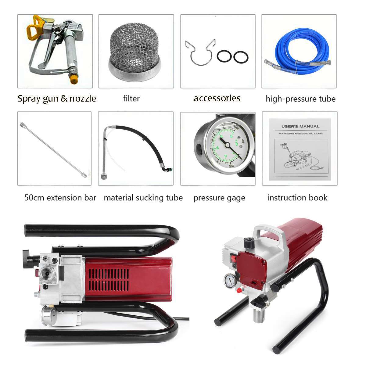 A 450 spraying machine spraying latex paint paint spraying machine coating anti-rust paint fireproof paint high pressure airless spraying machine