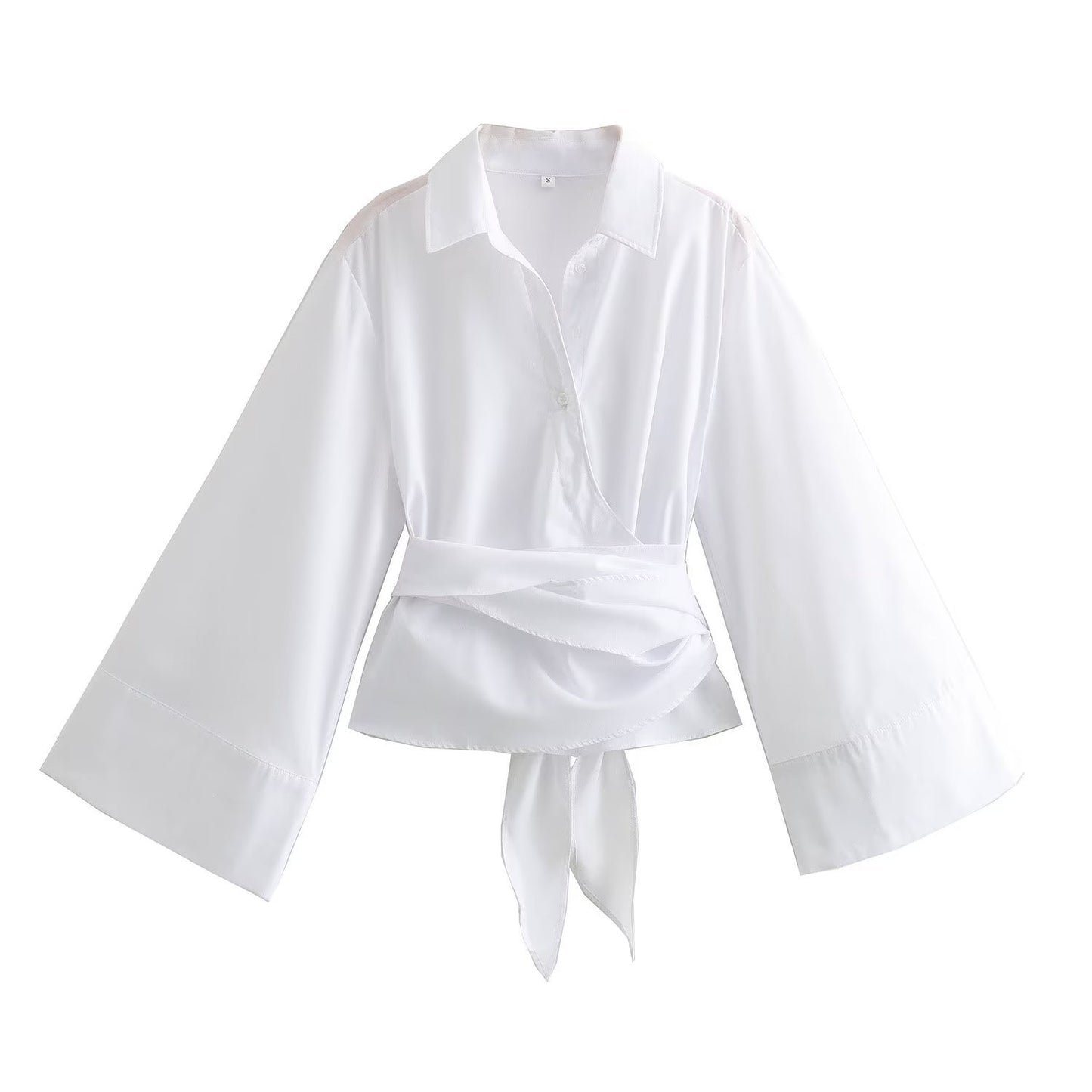 A long-sleeved blouse