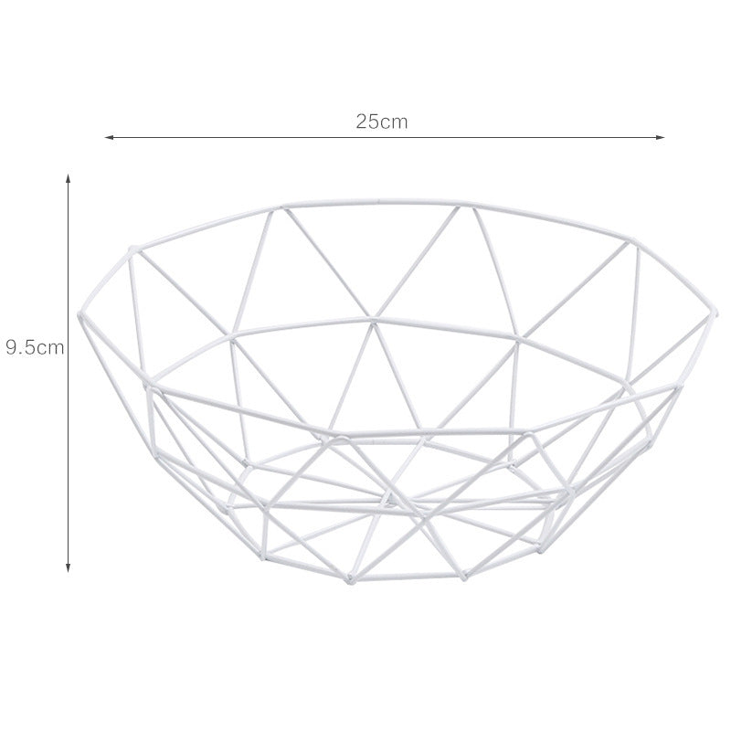 A wrought iron snack pot fruit plate storage