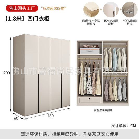 A European pine board wardrobe with melamine finish