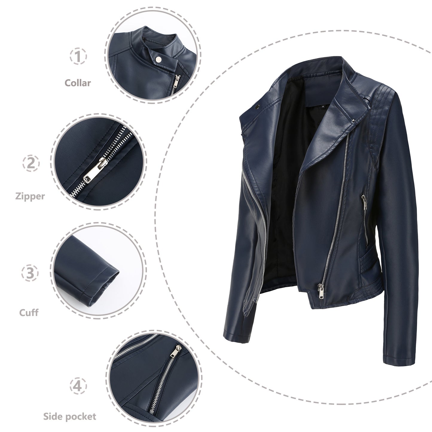 A Ladies PU Leather Jacket