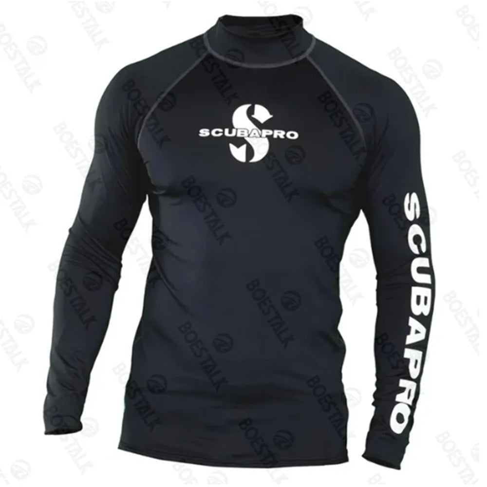 A Men's Swimming Long Sleeve Swimsuit