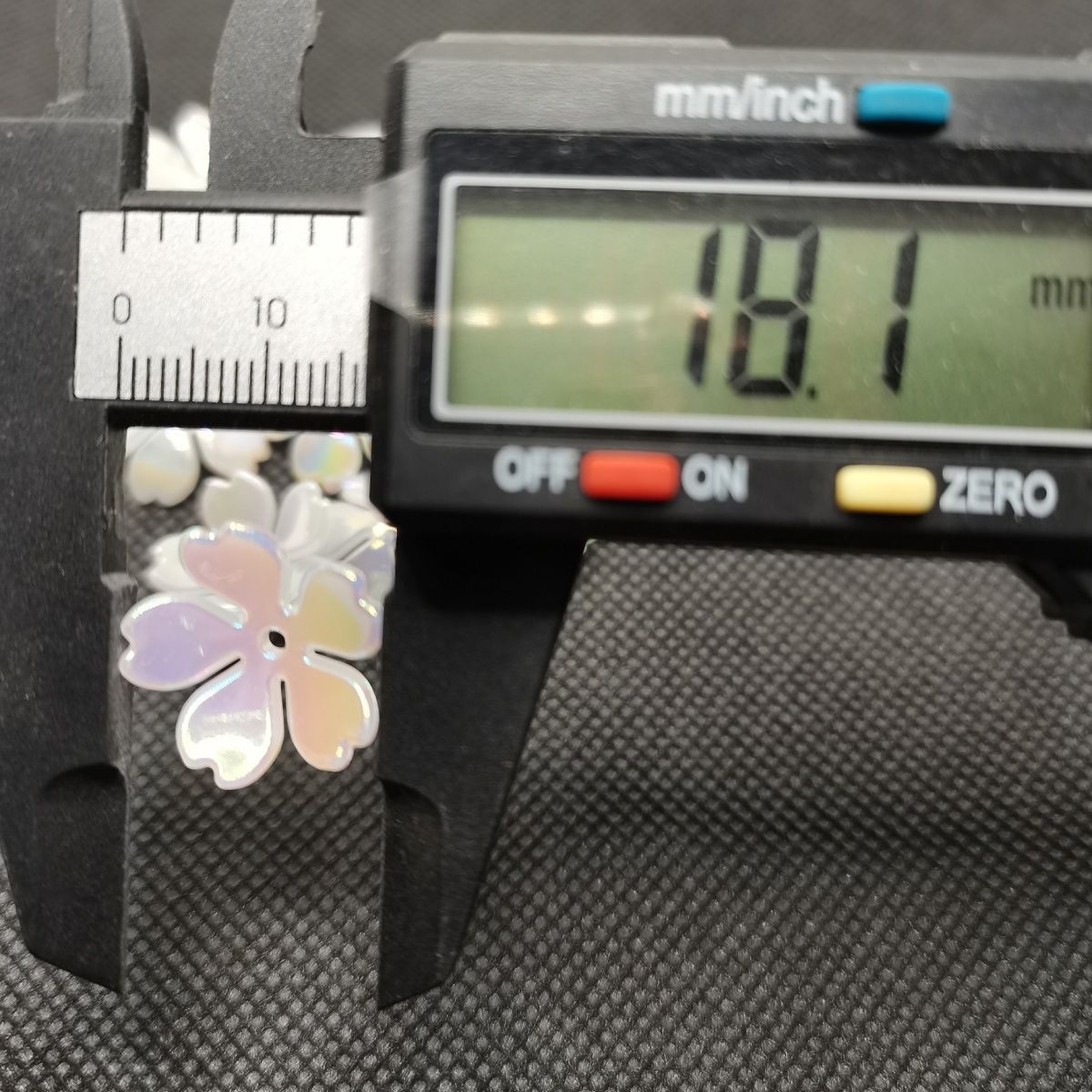 A electroplated color large five-piece small flower ab color plastic flower 18mm handmade DIY material new hair accessories - Mixbatch