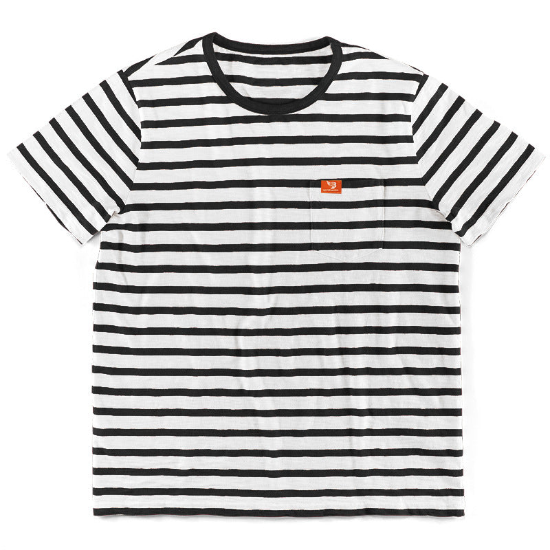 A striped short-sleeved T-shirt