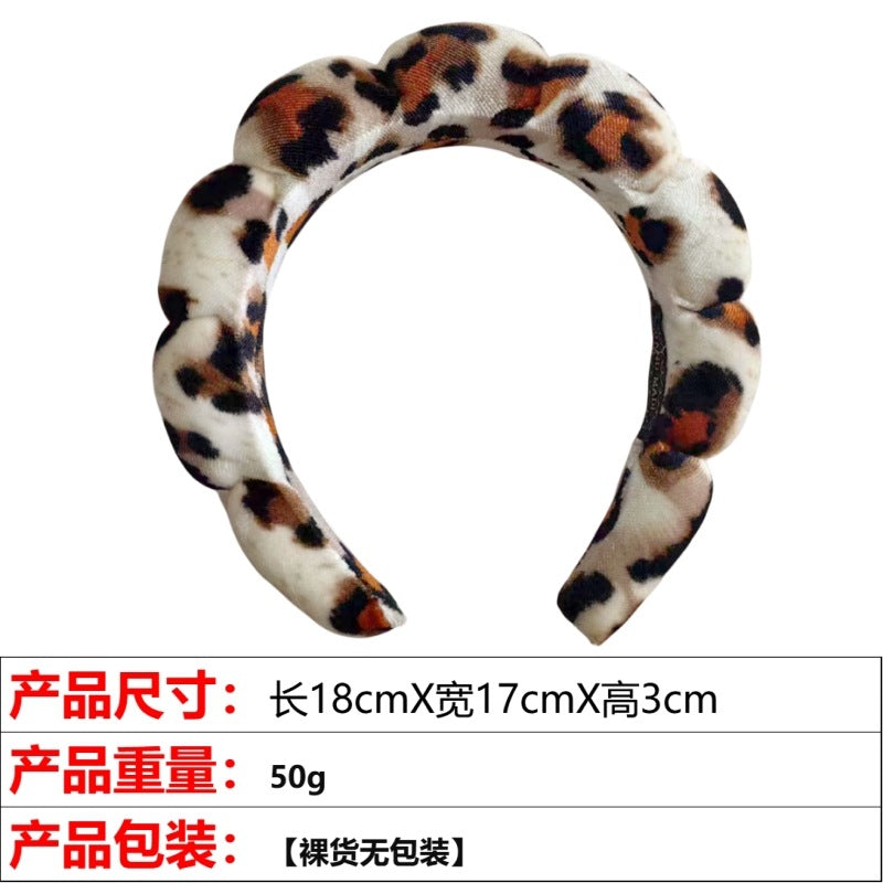 A high cranial top hair accessories women wash face bath clouds sponge headband makeup remover hair band headband