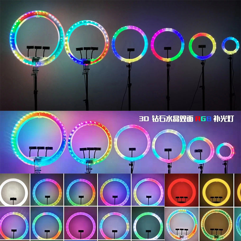 A 6-22 inch 3D crystal ring light