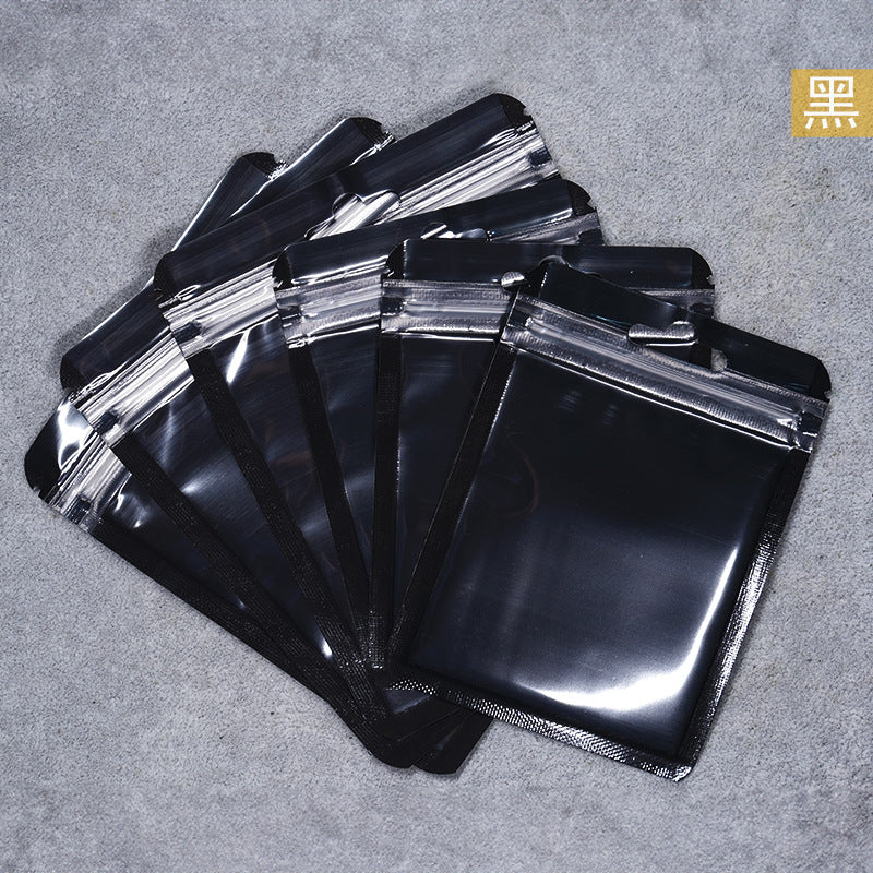 A Macaron color self-sealing bag, holographic bag, thickened transparent color bone bag, jewelry, sealed pocket, makeup brush, packaging bag.