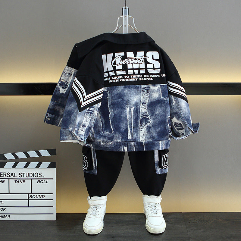 A children's denim jacket set