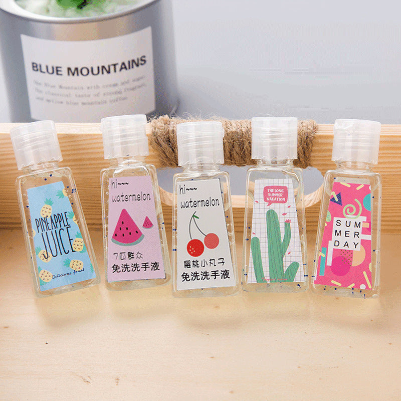 A Universal Portable Hand Sanitizer Home Sanitary Products Mini Leave-in Gel Cute Animal Fruit