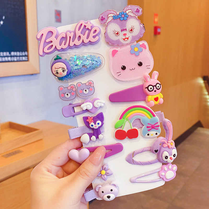 A children's hairpin stall set wholesale summer little girl hairpin cute girl broken hairpin headdress