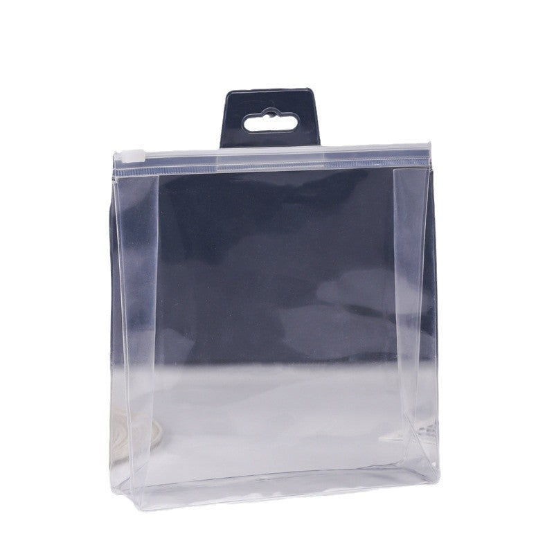 A transparent matte pvc zipper bag, cosmetic skin care tool storage bag, transparent jewelry packaging bag