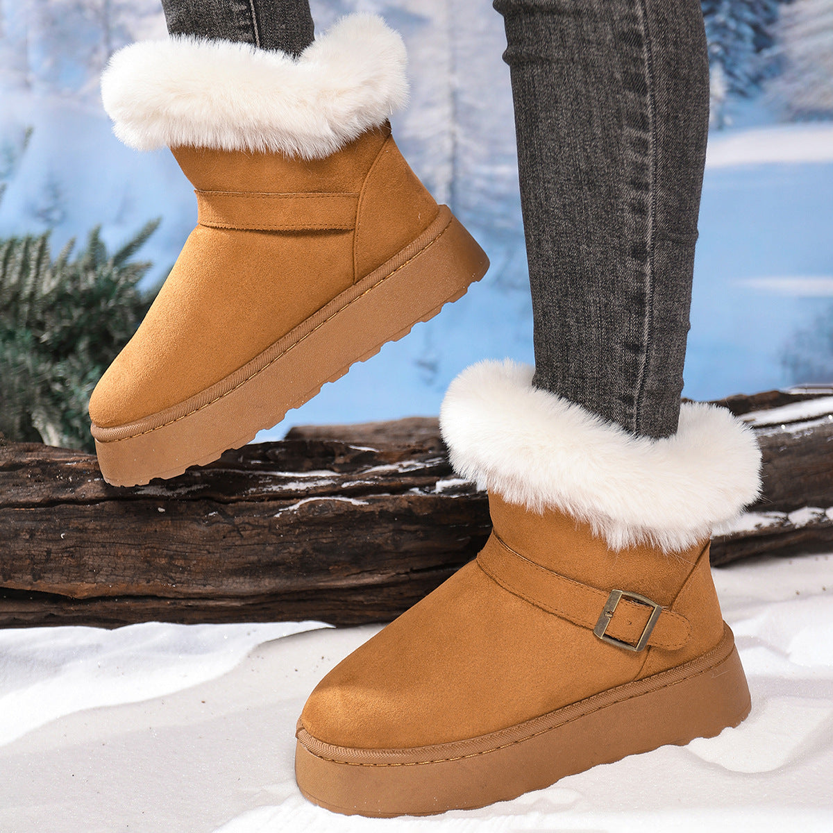 A warm snow boot