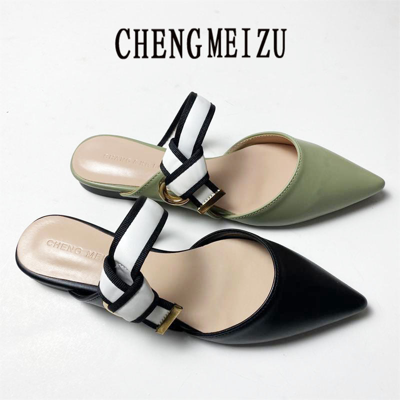 A women's bag head half slippers summer versatile flats