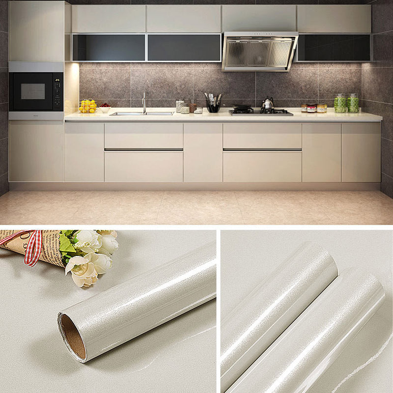 A cabinet self-adhesive sticker furniture renovation waterproof thickened paint wallpaper pearlescent cabinet room wardrobe solid color pvc wallpaper